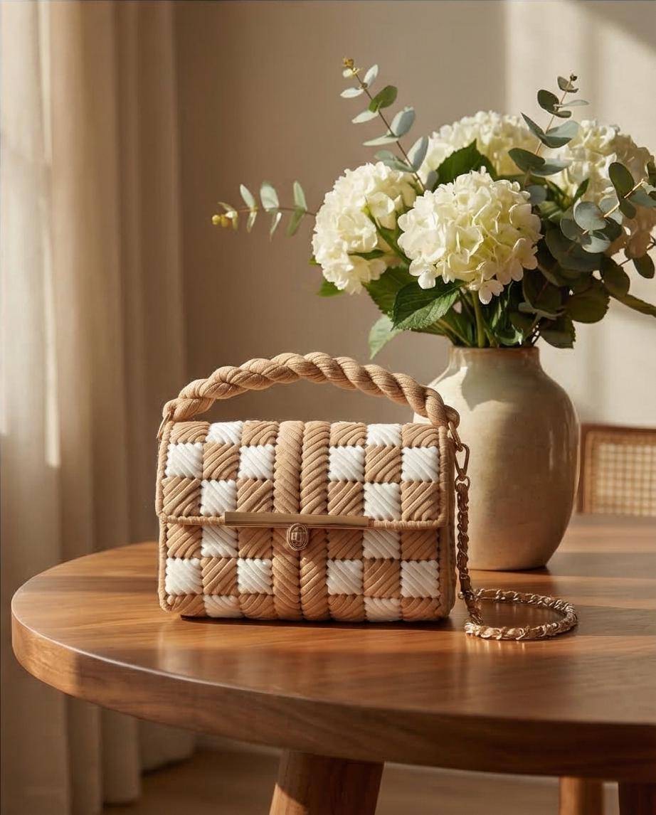 Borsa Chic Sabbia e Avorio VT Bags