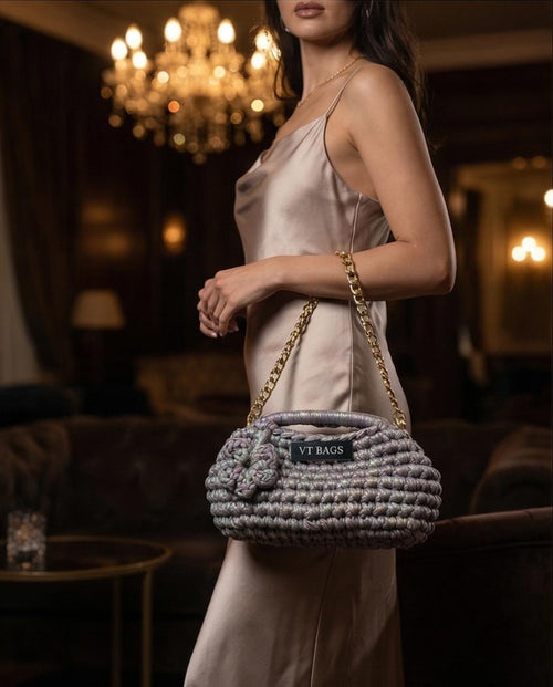 BORSA ARTIGIANALE MODELLO “AURORA IRIDESCENTE” – VT BAGS