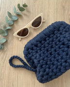 BORSA ARTIGIANALE MODELLO “NAVY MINI ELEGANCE” – VT BAGS