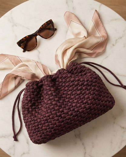 BORSA A SECCHIELLO BURGUNDY PEARL