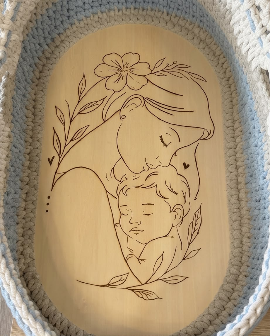 VTBags Handmade Baby Crochet Bassinet
