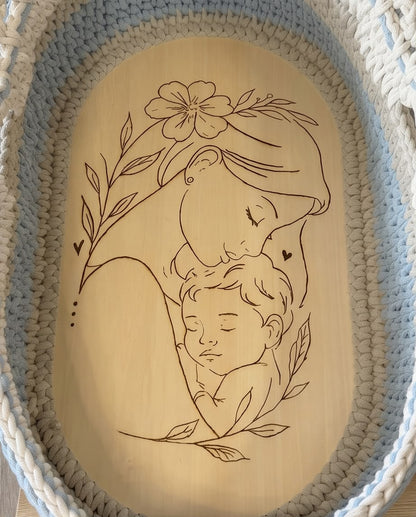 VTBags Handmade Baby Crochet Bassinet