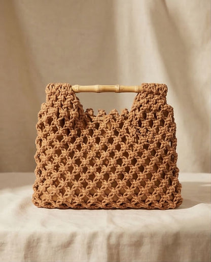 Borsa Tote in Terracotta Bamboo VT