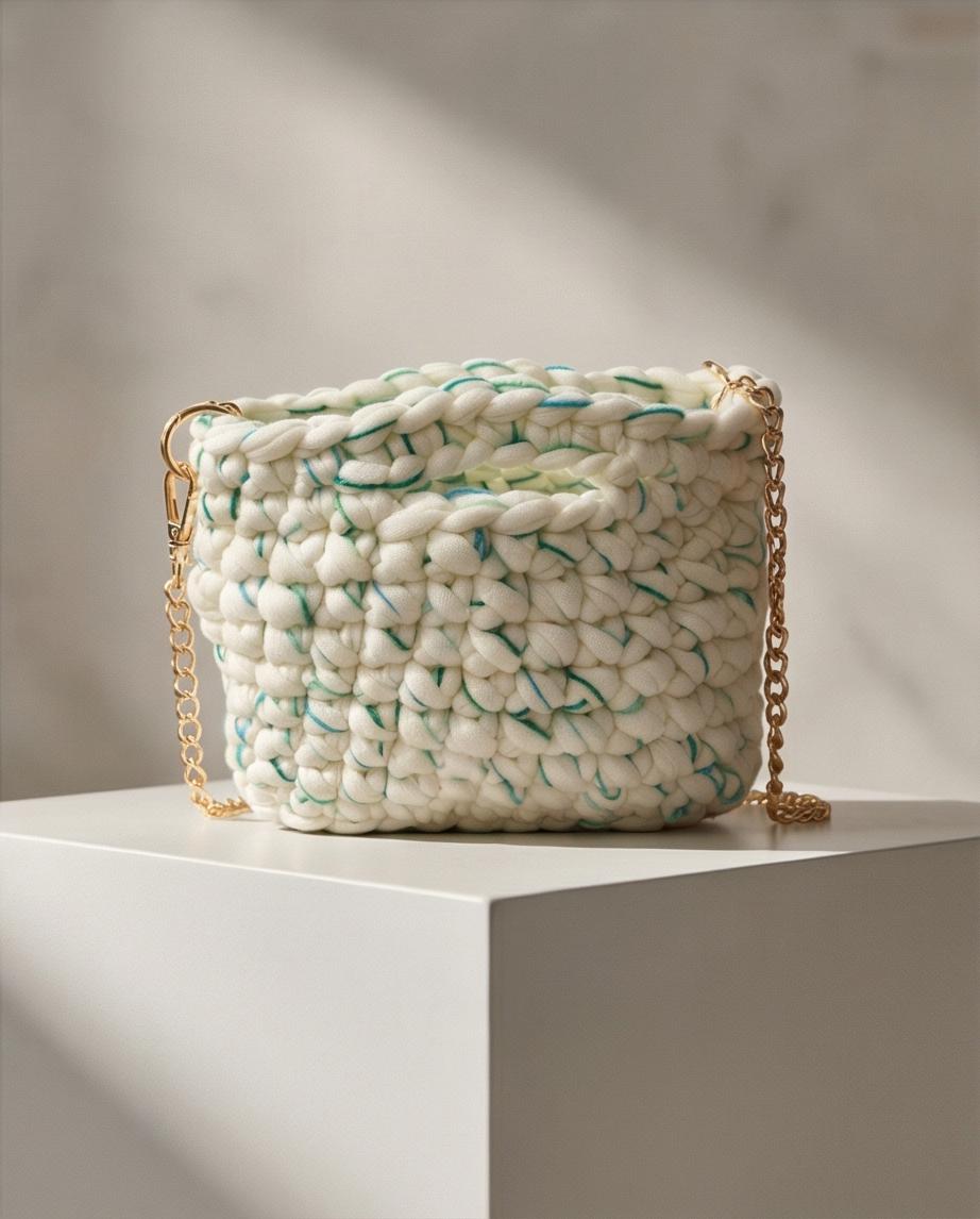 Borsa Handmade Multicolor con Tracolla a Catena – VT Bags