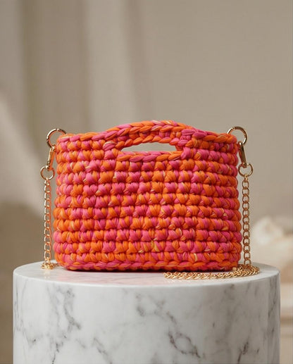 Handmade Multicolor Bag with Chain Shoulder Strap – VT Bags