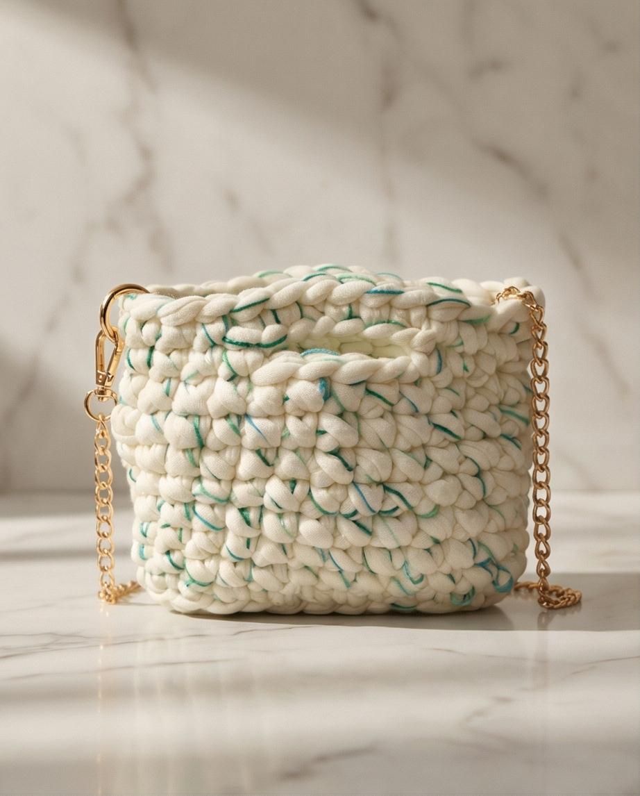 Borsa Handmade Multicolor con Tracolla a Catena – VT Bags