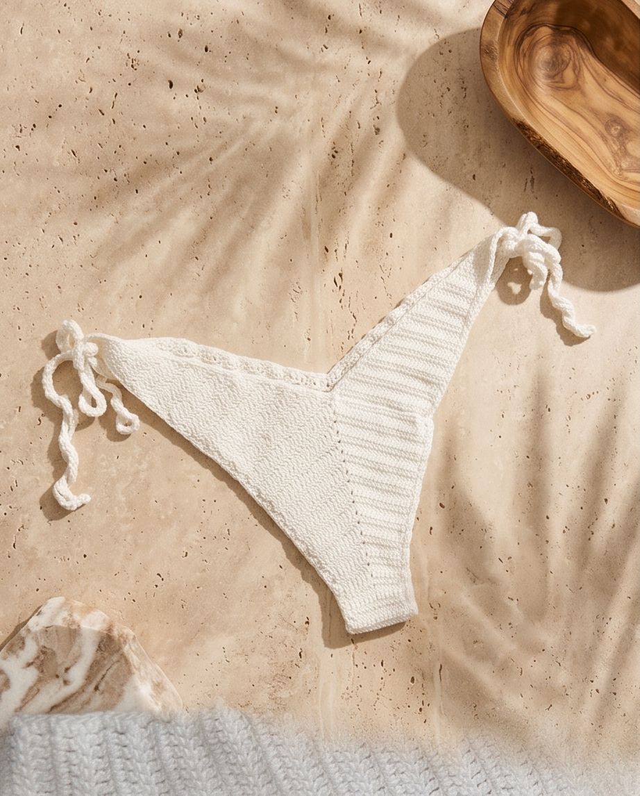VTBags Crochet Bikini Bottom Handmade White