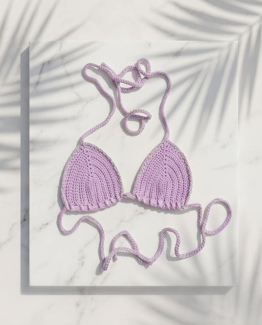 CROCHET BIKINI TOP – HANDMADE PURPLE
