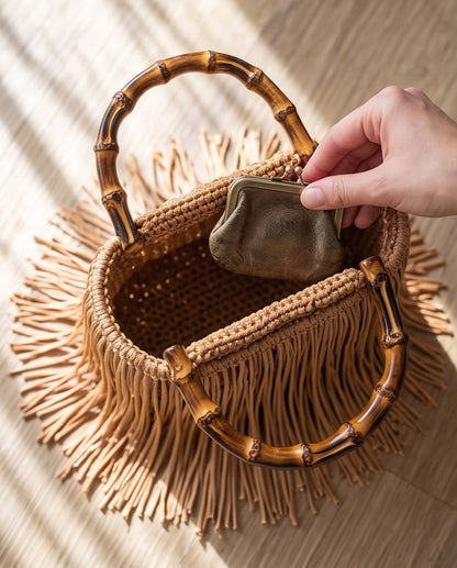 VTBags Caramel Crochet Handbag