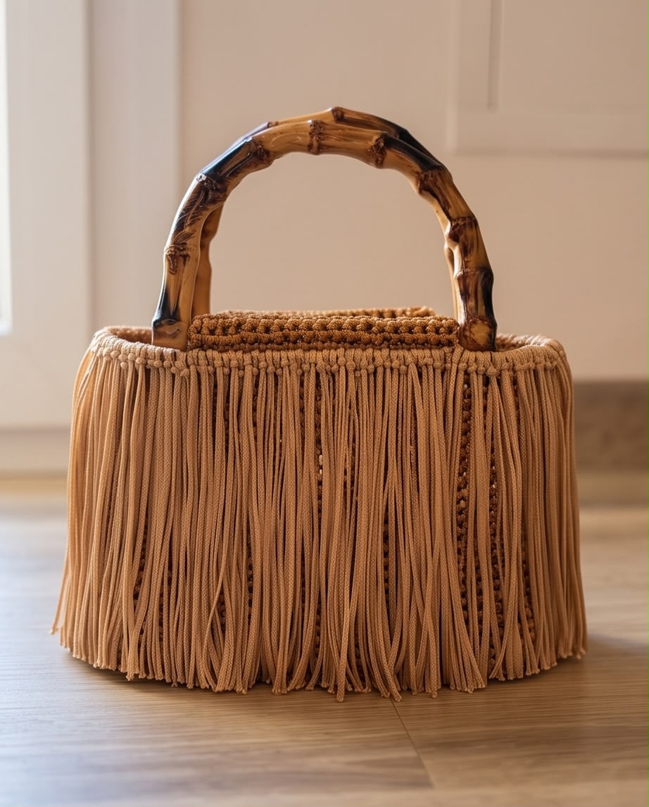 VTBags Caramel Crochet Handbag