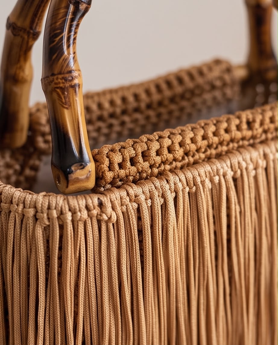 VTBags Caramel Crochet Handbag