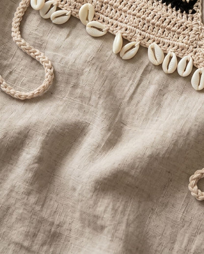 Coastal Shell Crochet Top — Handmade Boho Luxury