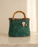 Forest Velvet Bamboo Bag
