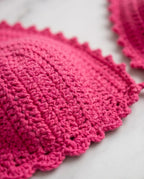 VTBags Fuchsia Crochet Bikini Top