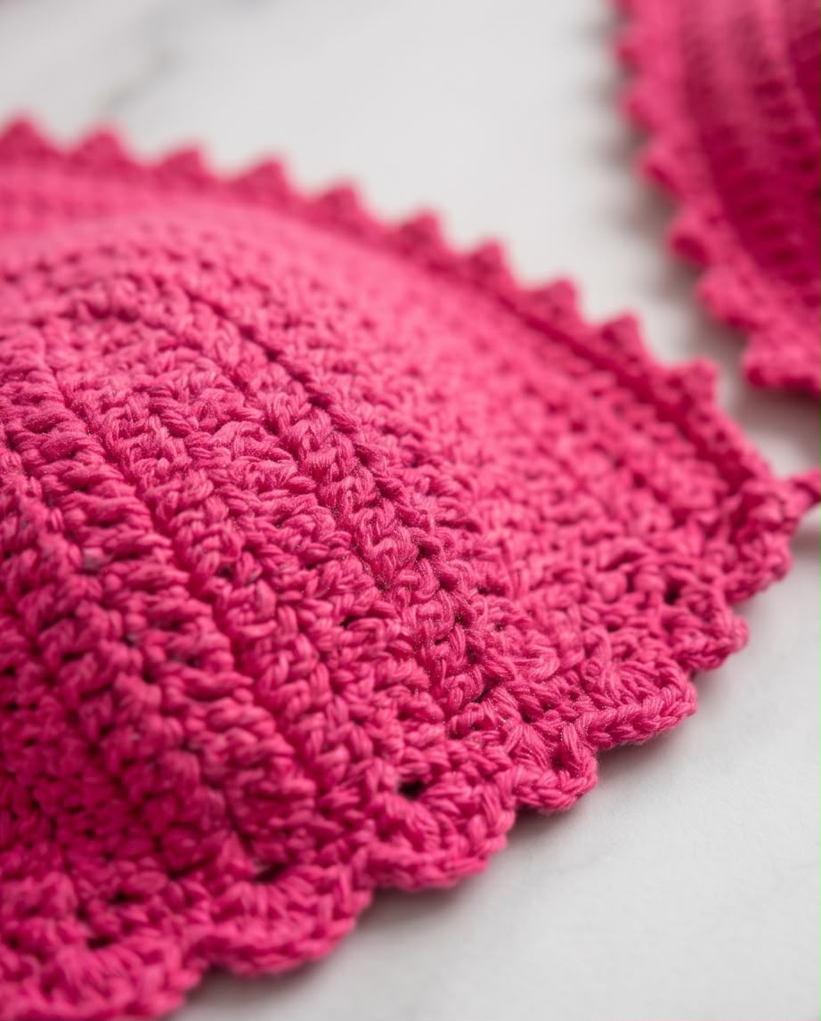 VTBags Fuchsia Crochet Bikini Top