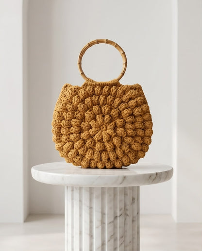 VTBags Golden Flower Crochet Bag