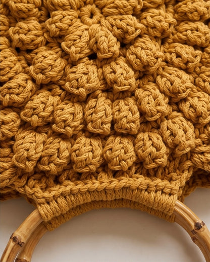 VTBags Golden Flower Crochet Bag