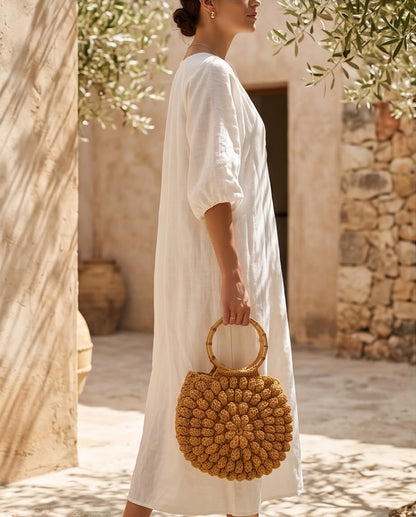 VTBags Golden Flower Crochet Bag