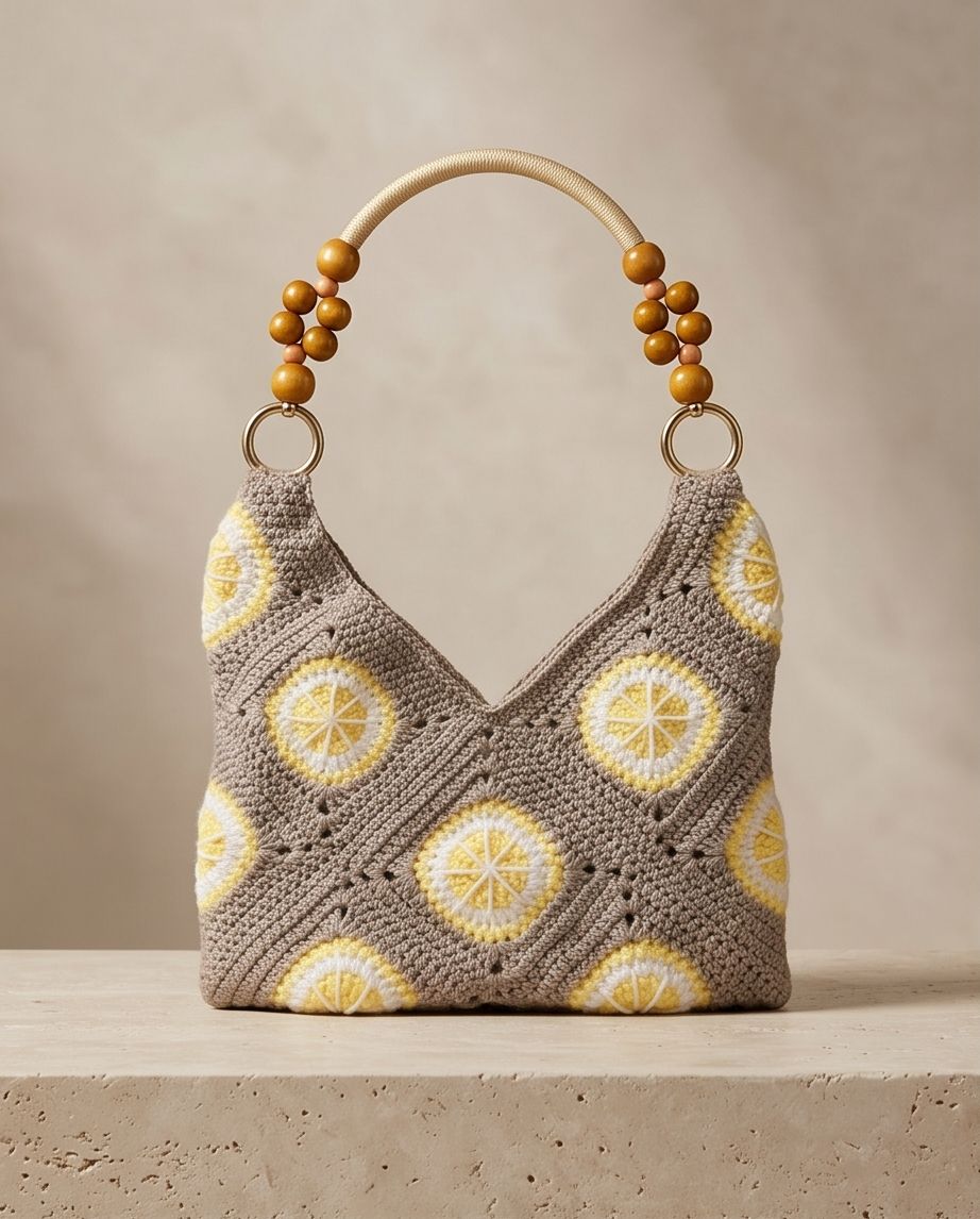 VTBags Lemon Crochet Bag — Handmade Summer Statement