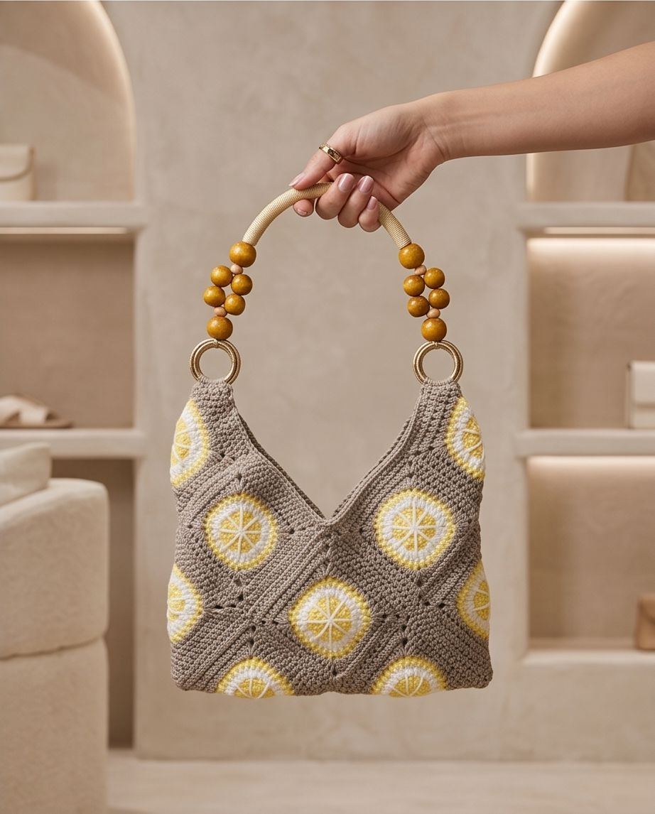 VTBags Lemon Crochet Bag — Handmade Summer Statement