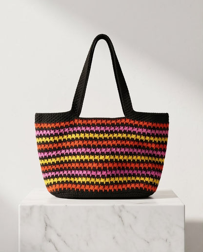 VTBags Black Sunset Crochet Tote Bag