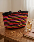VTBags Black Sunset Crochet Tote Bag