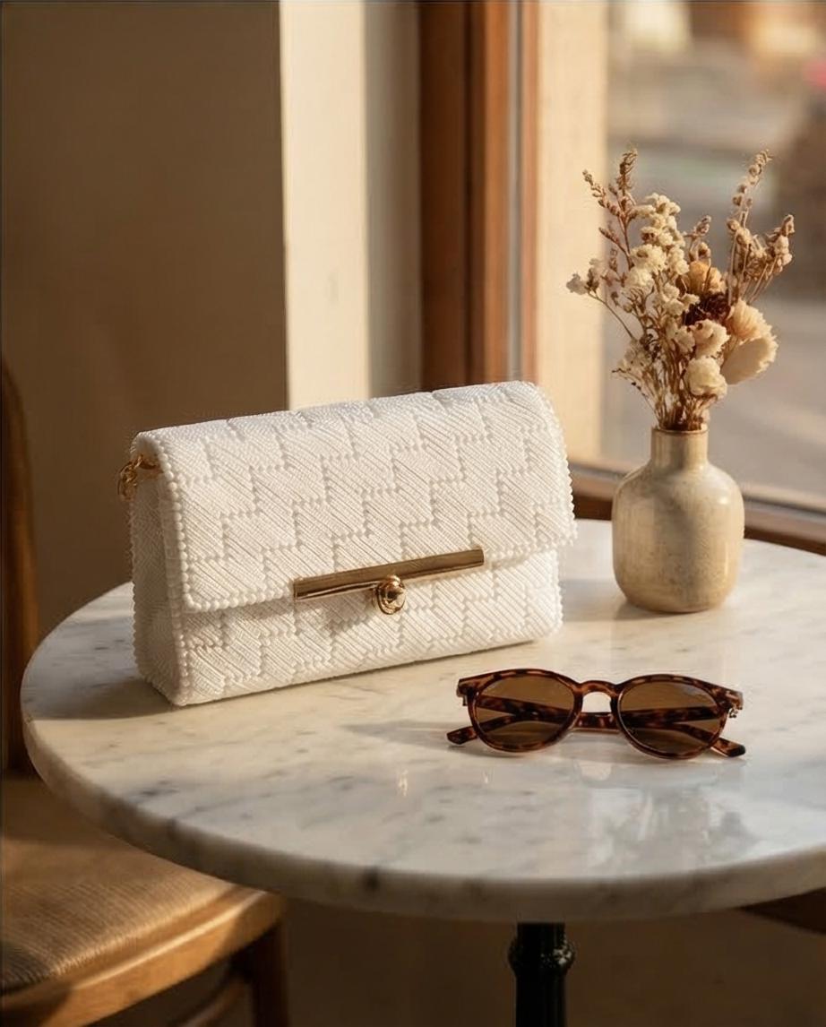 Pochette Eleganza Avorio Borse VT