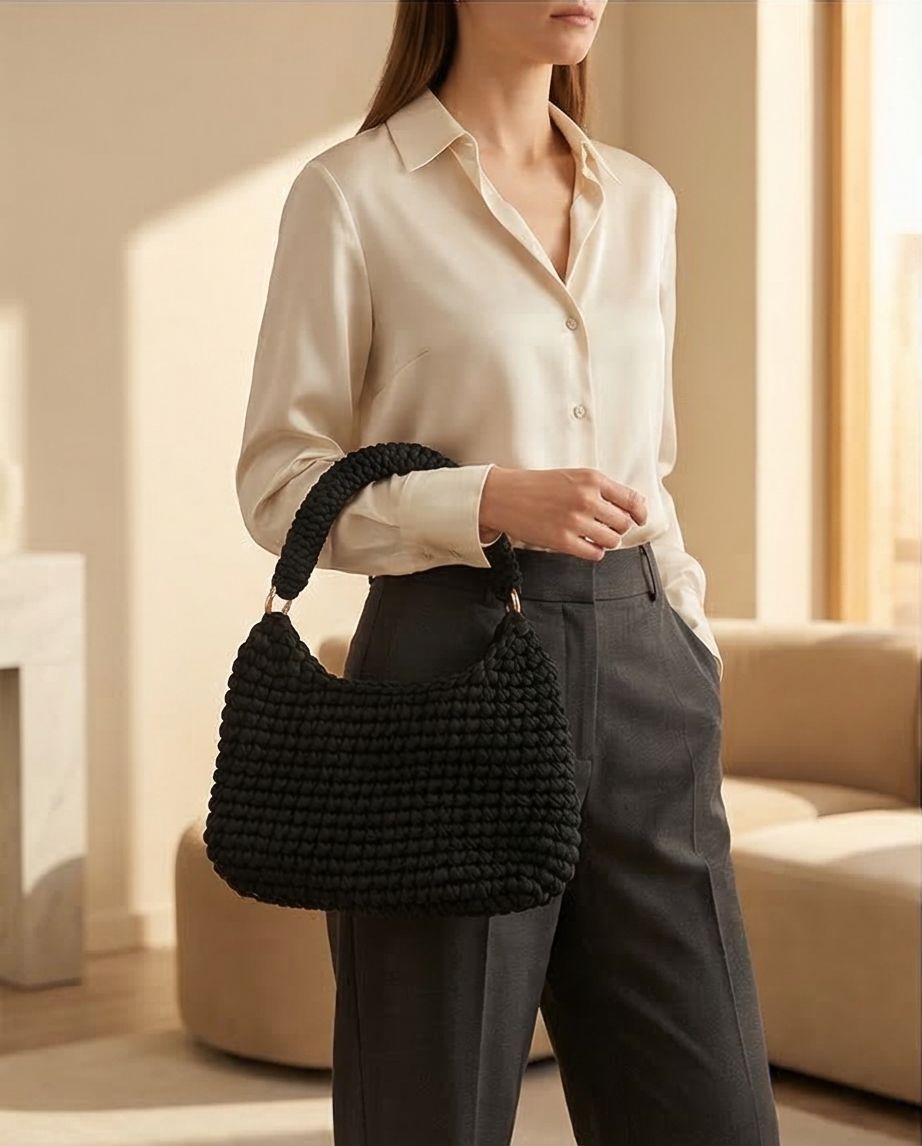 Borsa all'uncinetto VT Bags Midnight