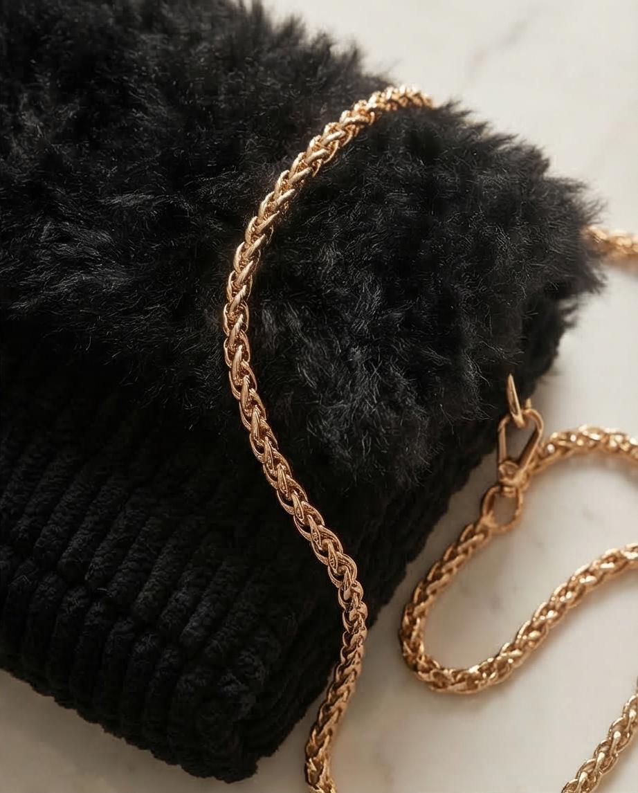 Pochette con pelliccia Midnight VT Bags