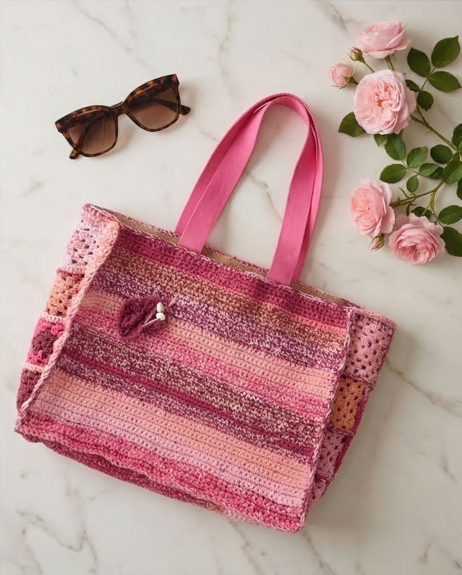 Borsa tote Rose Patchwork di VT