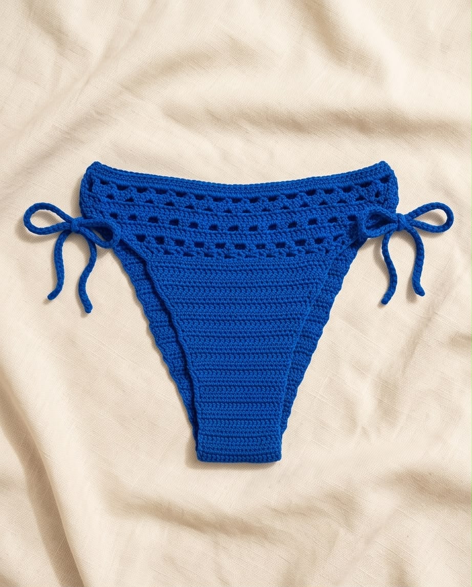 VTBags Royal Blue Crochet Bikini Bottom