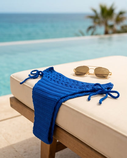 VTBags Royal Blue Crochet Bikini Bottom