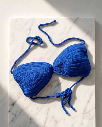 VTBags Royal Blue Crochet Bikini Top