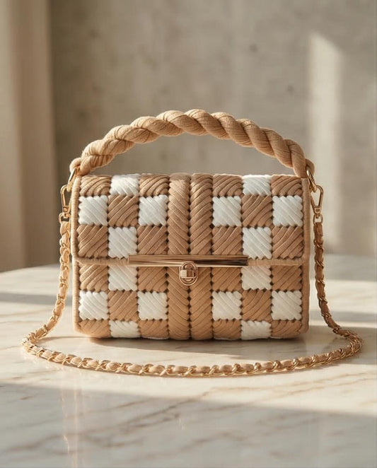 Borsa Chic Sabbia e Avorio VT Bags