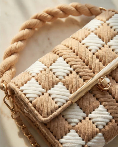 Borsa Chic Sabbia e Avorio VT Bags