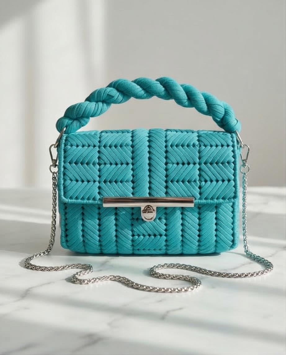 Mini borsa iconica color turchese - VT Bags