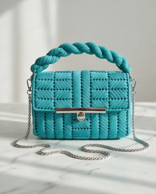 Mini borsa iconica color turchese - VT Bags