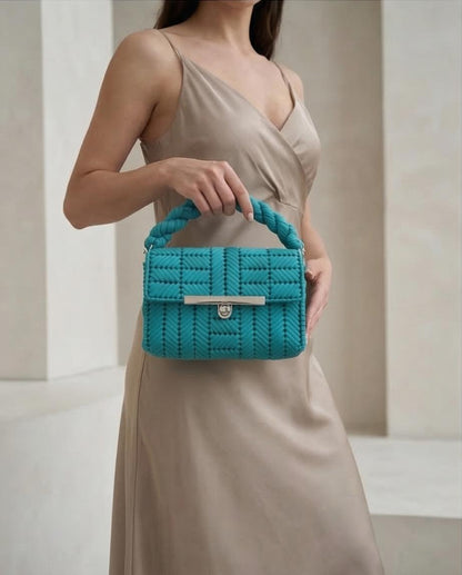 Mini borsa iconica color turchese - VT Bags