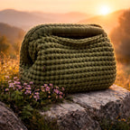 Borsa Handmade Verde Oliva con Fondo Rigido e Chiusura