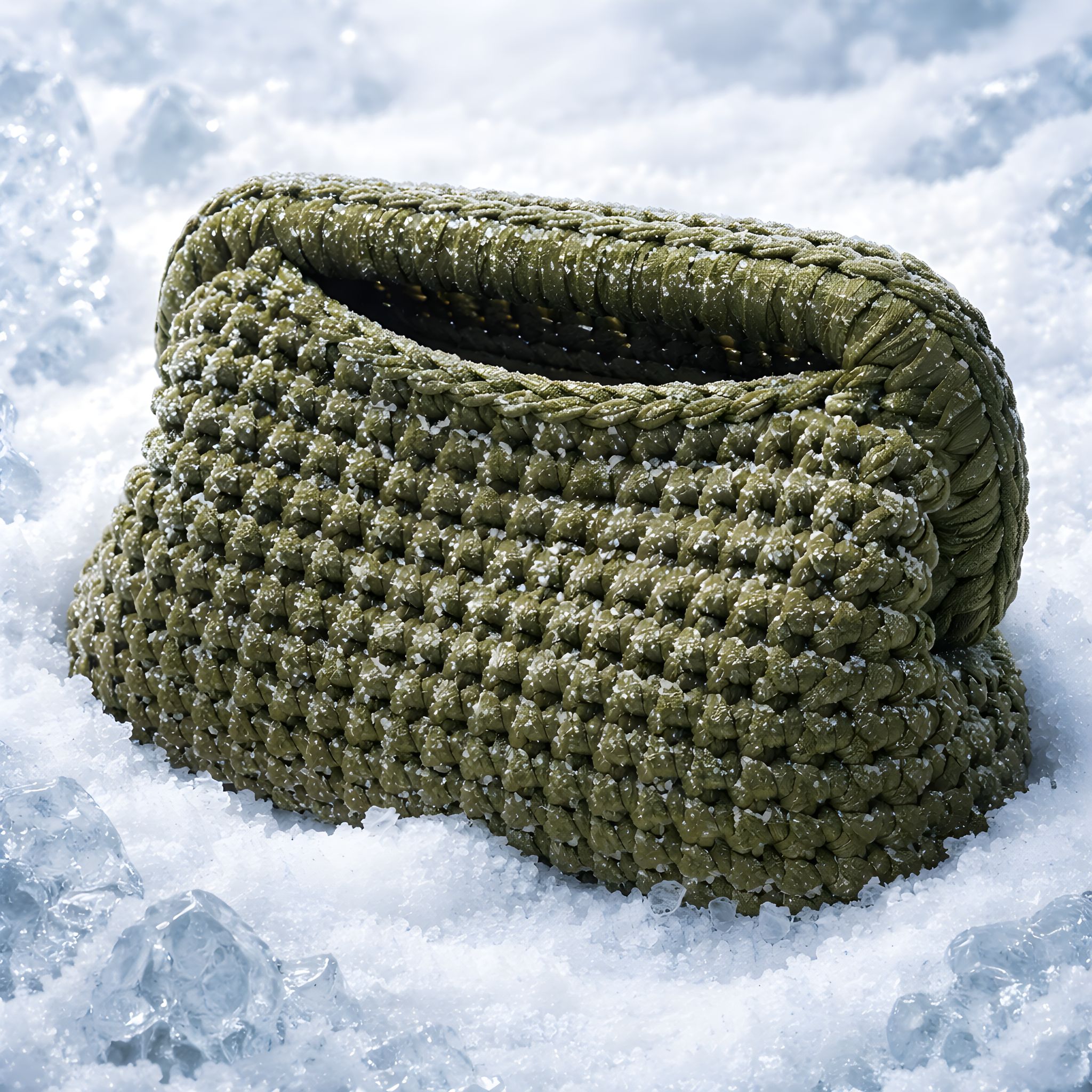 Borsa Handmade Verde Oliva con Fondo Rigido e Chiusura