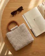 VT BAGS – Wooden Handle Chic Tote