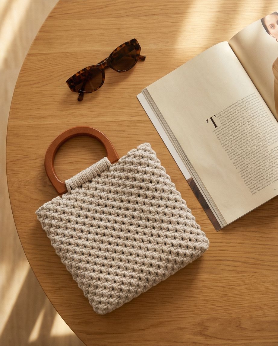 VT BAGS – Wooden Handle Chic Tote