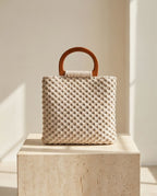 VT BAGS – Wooden Handle Chic Tote