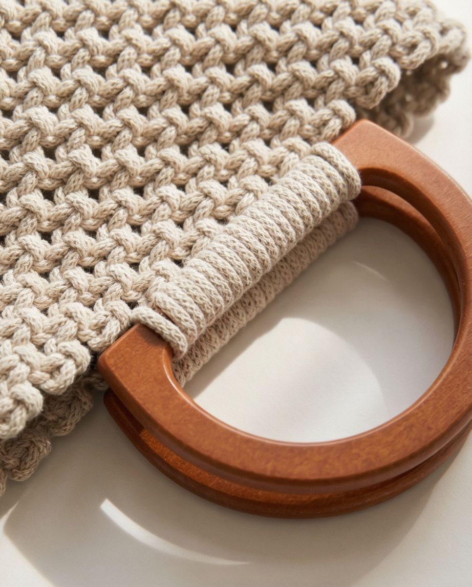 VT BAGS – Wooden Handle Chic Tote