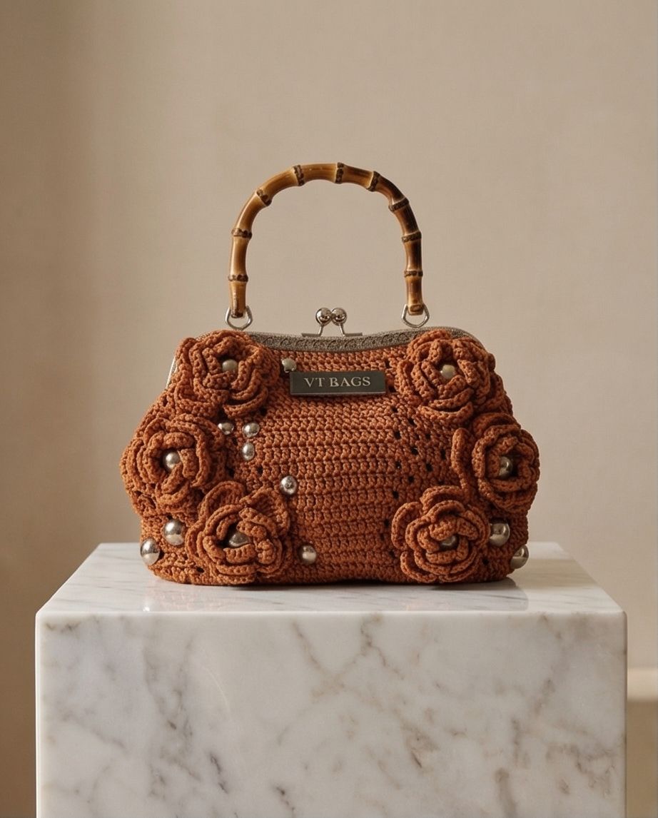 VT BAGS – MODELLO “AUTUMN ROSE BAMBOO BAG”