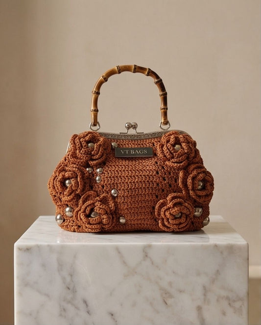 VT BAGS – MODELLO “AUTUMN ROSE BAMBOO BAG”