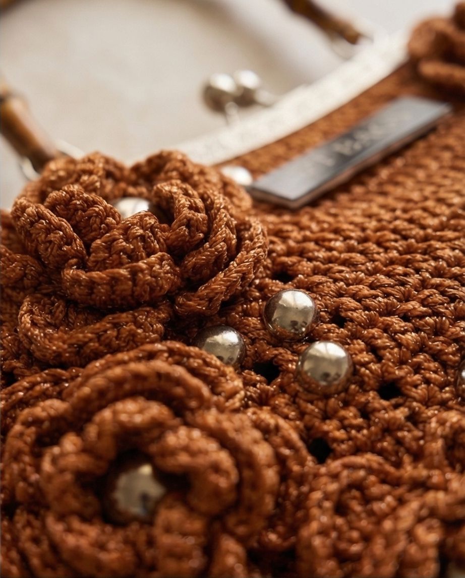 VT BAGS – MODELLO “AUTUMN ROSE BAMBOO BAG”
