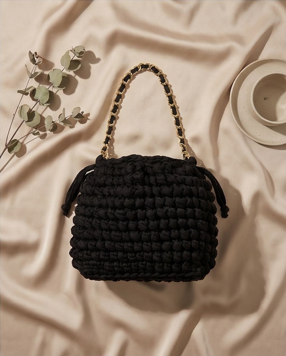 VT BAGS – MODELLO “BLACK CHAIN ELEGANCE BAG”
