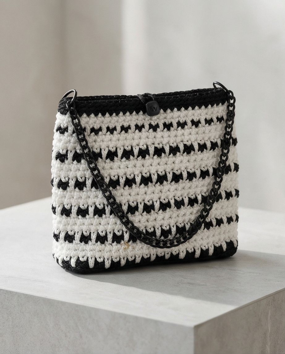 VT BAGS – MODELLO “BLACK & PEARL ELEGANCE BAG”