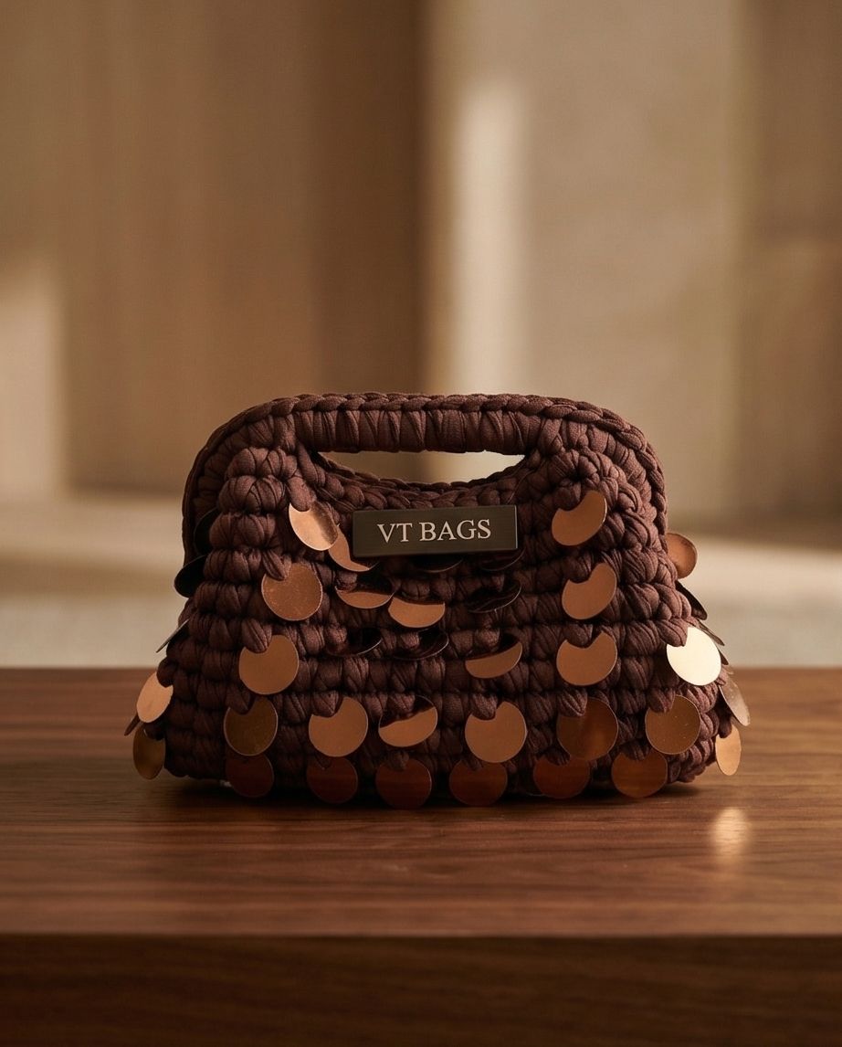 VT BAGS – MODELLO “BOHÈME CHOCOLATE SEQUIN”